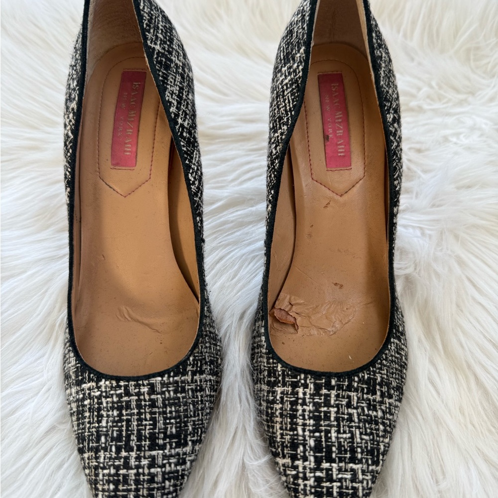 Isaac Mizrahi black & white tweed pumps 6.5